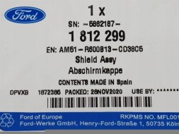 Ford OE AM51-R600B13-CD38C5 Чохал водійського сидіння c-max/grand c-max 10-15
