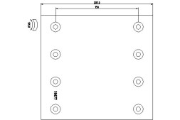 AD BRAKE VIC-257281 Комплект гальмівних колодок для SAF KRS, KRZ, KRZM, KRZT, RLSM, RSM,