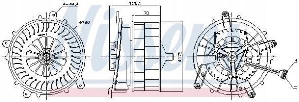 Nissens 87789 Внутрішній вентилятор nissens 87789