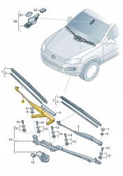 Volkswagen OE 7P0955409B Рама склоочисника aero vw touareg 7p ліва 7p0955409b