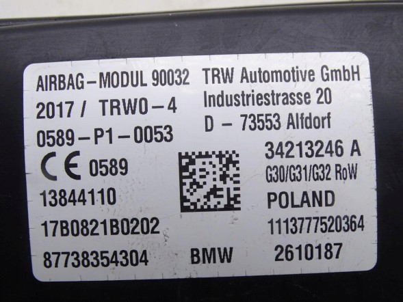 BMW OE 34213246A GBI_BMW E BMW 6 GT G32 17-23 ПОДУШКА AIRBAG СИДІННЯ ЛІВА НОВА ОРИГІНАЛ 34213246A