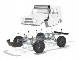 Китай Uaz / Gaz 4x4 Body Lift 25mm / Lift 1 cal Уаз / Газ Підйом кузова 25 мм / Підйом 1 дюйм