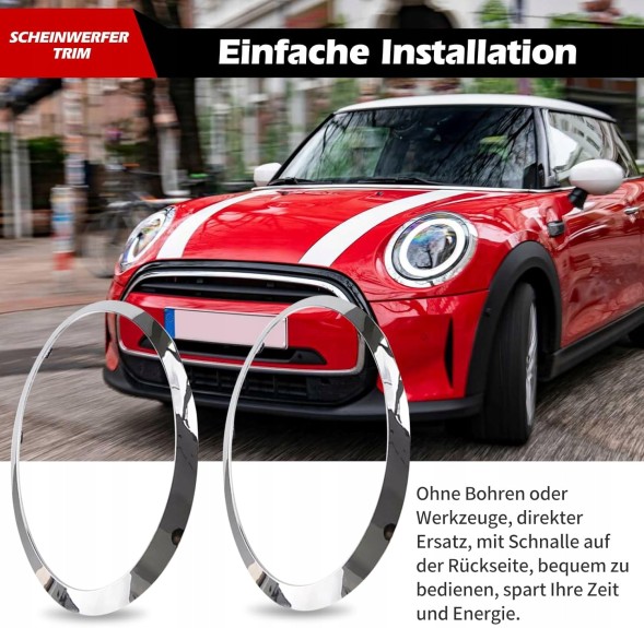 AR 202501002401 ДЕКОРАТИВНІ КІЛЬЦЯ ФАР ДЛЯ MINI COOPER F55 F56 F57 2014-2021