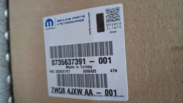 Fiat OE S26338619 РУЧКА ДВЕРНА ПЛАНКА ЛІВА ЗАДНЯ 735501970 FIAT DOBLO II 2010-