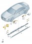 Audi OE КОМПЛЕКТ МОНТАЖНИХ ДЕТАЛЕЙ НАКЛАДКИ ПОРОГА AUDI A8 S8 4H0898855B