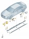 Audi OE КОМПЛЕКТ МОНТАЖНИХ ДЕТАЛЕЙ НАКЛАДКИ ПОРОГА AUDI A8 S8 4H0898855B