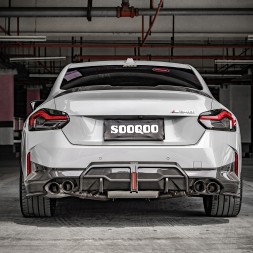 Китай T-160 Карбоновий Спойлер-Крило на Багажник BMW G42 / M2 G87, Стиль SQ (Dry-Carbon)