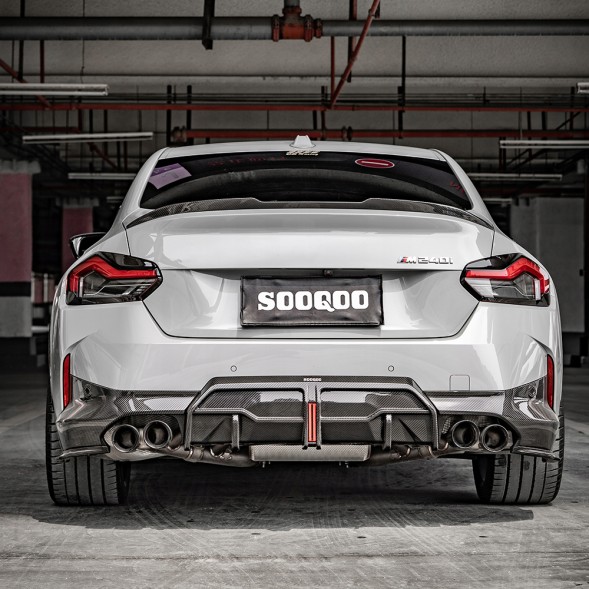 Китай T-160 Карбоновий Спойлер-Крило на Багажник BMW G42 / M2 G87, Стиль SQ (Dry-Carbon)