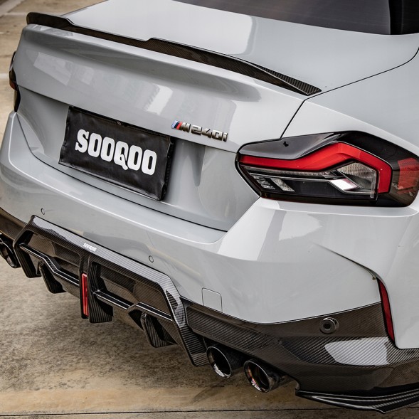 Китай T-160 Карбоновий Спойлер-Крило на Багажник BMW G42 / M2 G87, Стиль SQ (Dry-Carbon)