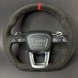 Audi OE 83A419091 L MJM Кермо ALCANTARA для Audi A3 S3 Q3 SQ3 RSQ3 83A, червона нитка, пелюстки RS