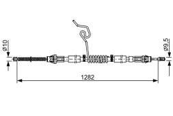 1987482462 BOSCH Трос гальма стоянки