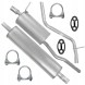 Ferroz ADMT-W2F2A0E Глушник комплект dacia duster 2wd 1 i 10-18 1.6