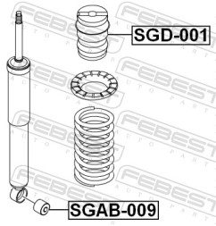 SGD 001 FEBEST ВІДБІЙНИК ЗАДНЬОГО АМОРТИЗАТОРА