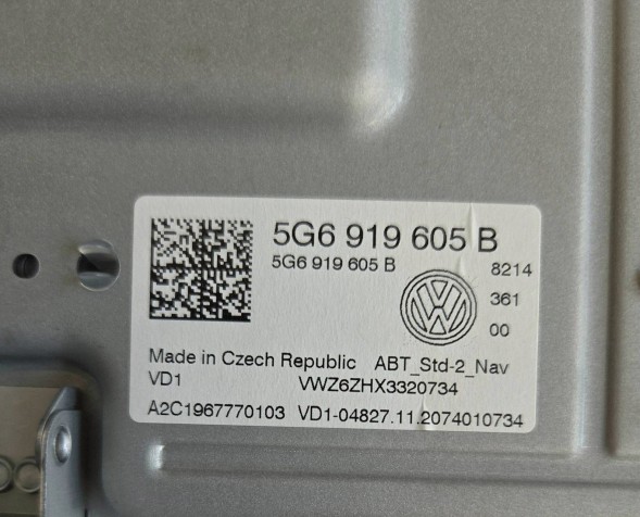 Volkswagen OE VW GOLF 7 PASSAT B8 ARTEON 5G6919605B TOURAN POLO КОЛЬОРОВИЙ ЕКРАН 5G6919605B