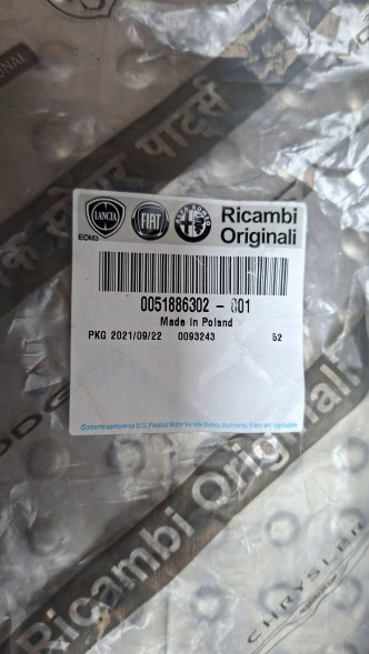 Fiat OE S26336871 ТРУБКА КОНДИЦІОНЕРА 51886302 FIAT 500 0.9 TWINAIR 2013-