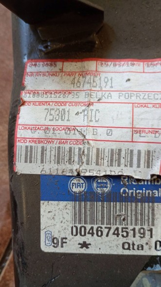 Alfa Romeo OE 46745191 АЛЬФА 147 00-04 БАЛКА ПОСИЛЕННЯ БАМПЕРА ПЕРЕДНЯ НОВА C504