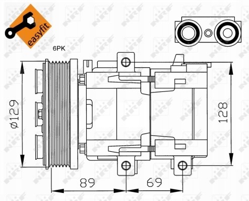 NRF 32212 Nrf компресор кондиціонера ford mondeo -07