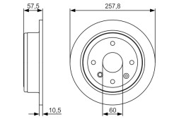 0986479S08 BOSCH Гальмівний диск