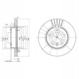 Delphi BG2623C,LP1421 Передні диски та колодки DELPHI BMW E46 320 d
