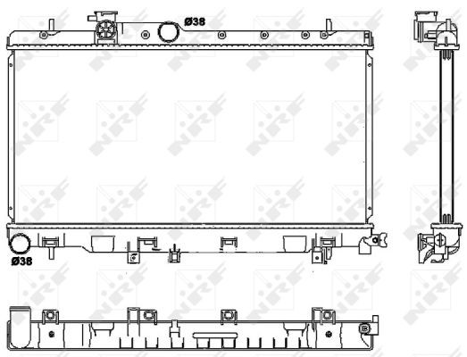 53038 NRF Радіатор охолодження двигуна