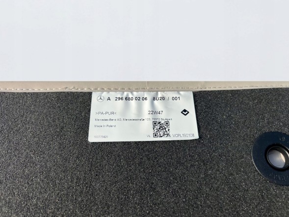Mercedes-Benz OE Килимки Велюрові Mercedes EQS SUV X296 A29668000068U20 Передні Задні Оригінал