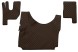 V-maxzone Part VIC-128533 Килимки підлоги ЕКО-Шкіра стьобані (3 шт.) Коричневі на всю підлогу,