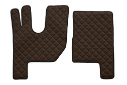 V-maxzone Part VIC-128533 Килимки підлоги ЕКО-Шкіра стьобані (3 шт.) Коричневі на всю підлогу,
