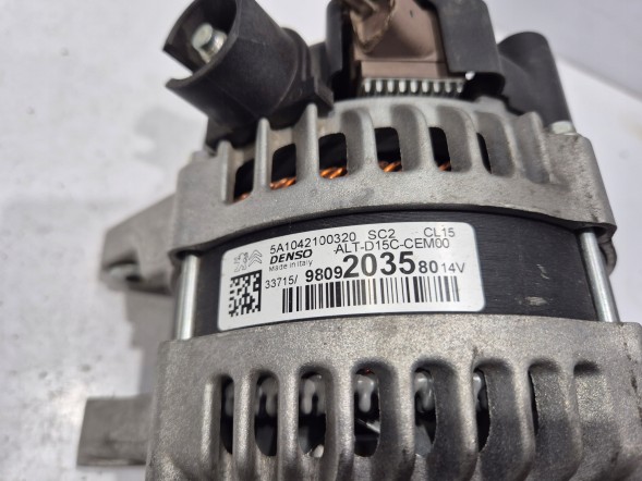 Denso PEUGEOT CITROEN 9809203580 DENSO 5A1042100320 ГЕНЕРАТОР PEUGEOT 308 II 2 T9 1.5BLUEHDI PARTNER III 3 CITROEN BERLINGO