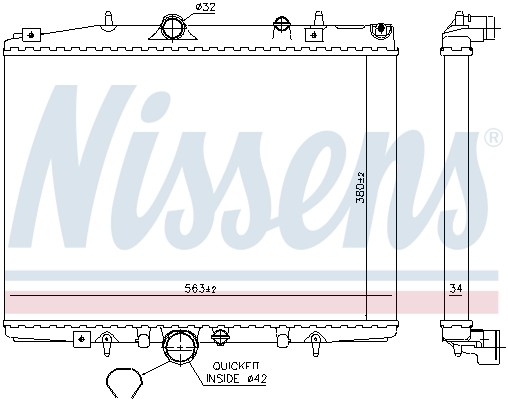 63705A NISSENS Радіатор системи охолодження