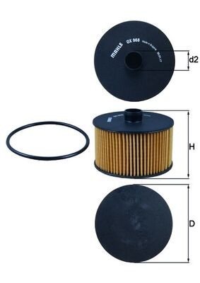 OX968D MAHLE ORIGINAL Фільтр мастил
