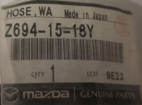 Mazda OE Шланг еластичний подачі води Mazda 3 BL Z6941518Y