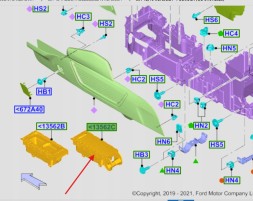 Ford OE Підставка для напоїв для консолі Ford Kuga 2020- OEM 2535852 _LV4B-S13560-DB3ZHE