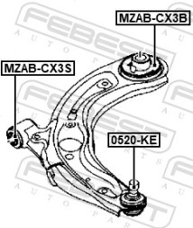 MZAB CX3S FEBEST Сайлентблок
