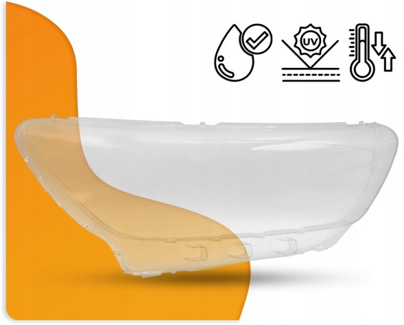 Auto Gamma KL-XC40-20-R Абажур скло для фари передніх ламп volvo xc40 (17-22) правий