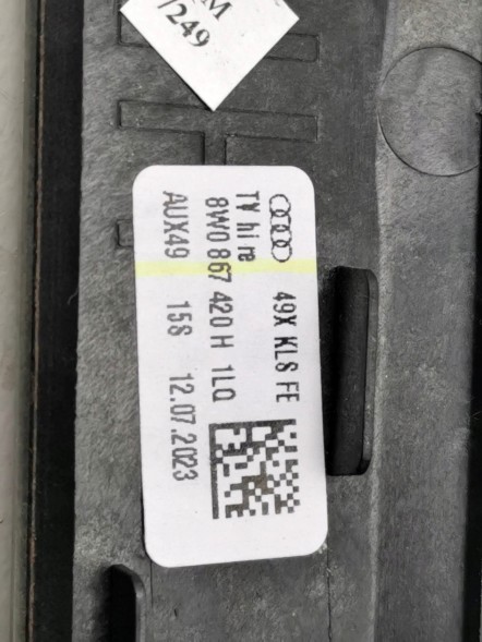 Audi OE 8W2853189S, DWP521541OE ORG DEKOR НАКЛАДКА ДЕКОРАТИВНА КОНСОЛІ КОМПЛЕКТ AUDI A5 A4 B9 8W2853189S