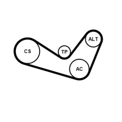 V-maxzone Part VIC-73988 Комплект поліклинових ременів 6 PK 1050 K1 для AUDI A3; SEAT ALTEA, ALTEA XL,