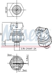 301069 NISSENS Датчик тиску хладогенту