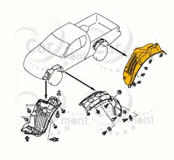 Mitsubishi OE Підкрилок лівий задній L200 2.5 DiD 5370B427 5370A281 OE