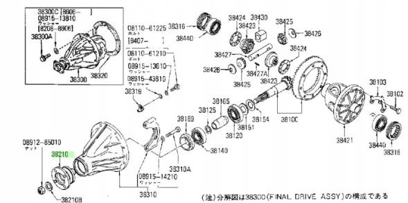 Nissan OE ФЛАНЦЕВИЙ ВУЗОЛ, КОМПАНЬЙОН NISSAN PATROL OE 38210-C6001