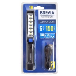 11210 BREVIA Brevia LED Pen Light 6SMD 1W LED 150lm 900mAh microUSB блістер