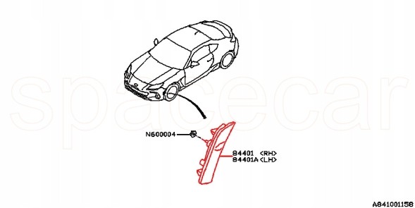 Subaru OE 84401CC010 ЛАМПА КОНТУРНА ЛАМПА
