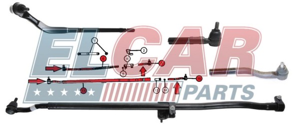USA ZES.JK07-14 Тяги кермові Jeep комплект 2 шт. для Wrangler JK 2007-2014