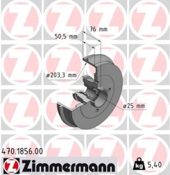 Zimmermann 470.1856.00 Гальмівні барабани zimmermann 470.1856.00