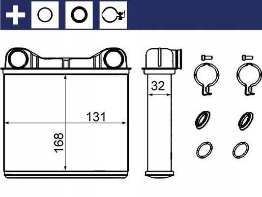 Mahle AH 238 000S Теплообмінник, опалення салону mahle ah 238 000s