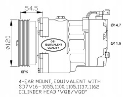 NRF NRF 32033 Nrf nrf32033 компресор кондиціонера vw sd7v16 гольф/шаран/пасат