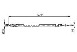 1987482276 BOSCH Трос гальма