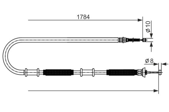 1987482587 BOSCH Трос гальма стоянки