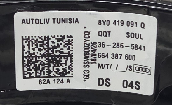 Audi OE 8Y0419091Q QQT Nowa Кермо шкіряне Audi A3 8Y 8Y0419091Q QQT