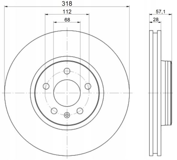 ATM Mikoda 4234GT AUDI A6 C8 18r- Mikoda 4234 gt диски audi a6 c8 18r - передні 318мм