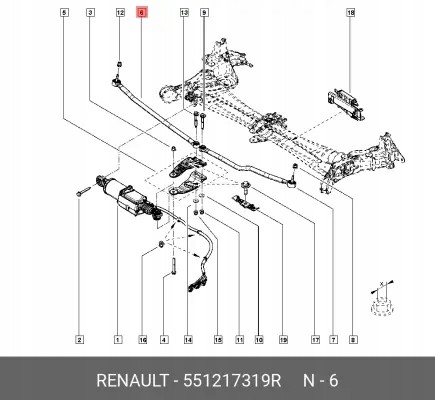 Renault OE 551217319R СТІЙКА СТАБІЛІЗАТОРА ПЕРЕДНЯ RENAULT MEGANE IV 4 CONTROL ПРАВА